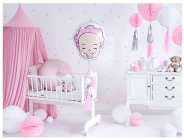 Preview: Folienballon Figur - Kopf Babygirl - ø 45cm